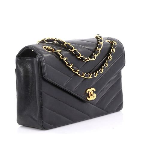 chanel chevron envelope flap bag